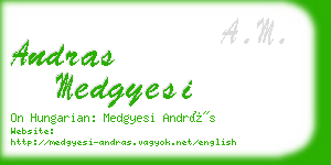 andras medgyesi business card